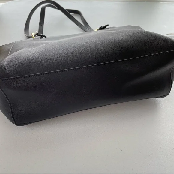 Tory Burch York Buckle Leather Tote Black Large - Picture 4 of 9